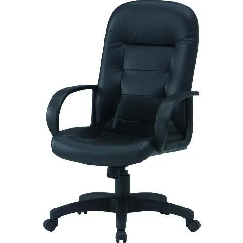 トラスコ中山 TRUSCO オフィスチェア レザー張り 黒 T5563_BK-BK 期間限定 ポイント10倍