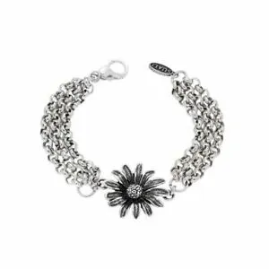 【送料無料】ジュエリー・アクセサリー セミリジッドシルバーブレスレットマルゲリータスアリbracciale semirigido argento 925 margherita suali bm1922