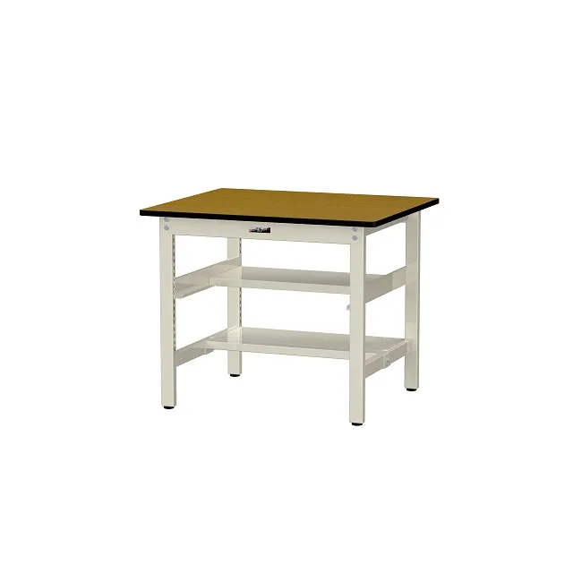 【ポイント10倍】【直送品】 山金工業 ワークテーブル500シリーズ 固定式 中間+足元半面棚板付 SJM-975TS1-MI 【大型】