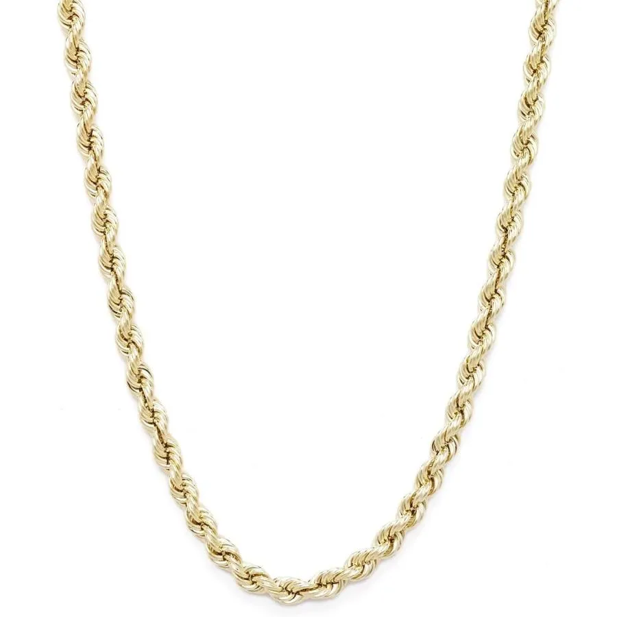 【並行輸入品】SL Chain Collection ネックレス 10K 中空 ロープチェーン カニカン付き 男女兼用 2mm 61cm (24インチ