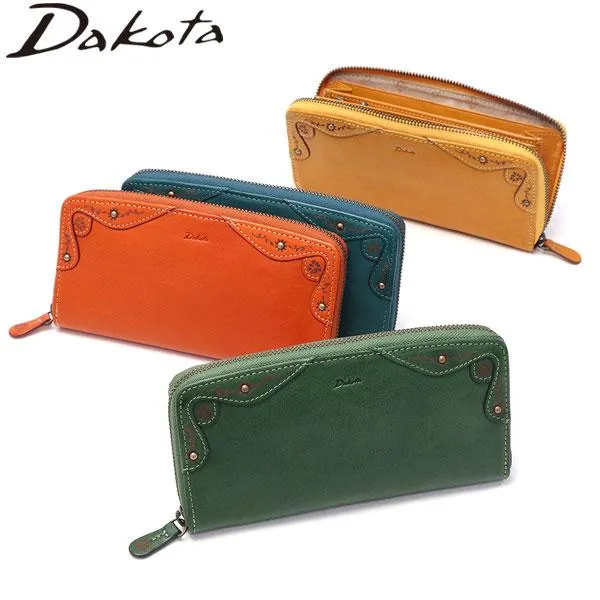 最大53%★6/21迄 ダコタ小物+選べるノベルティ付 ダコタ 長財布 レディース 財布 Dakota 大容量 本革 革 ラウンドファスナー マーゴット 0031603 爆買