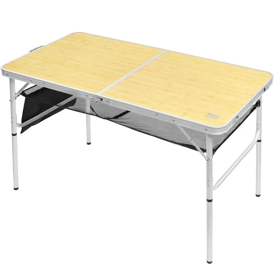 TIMBER RIDGE テーブル アウトドア 折りたたみテーブル 高さ2段階調整可能 120X60cm キャンプ用 ピクニック レジャー アルミ製