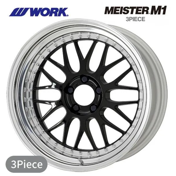 ワーク マイスター M1 3ピース BLK 19×12.5 -32 5/114.3 新品ホイール1本