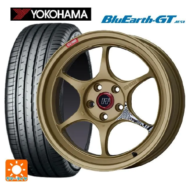 送料無料 サマータイヤホイールセット 235/45R18 94W ヨコハマ ブルーアースGT AE51 エンケイ パフォーマンスライン PF06 18