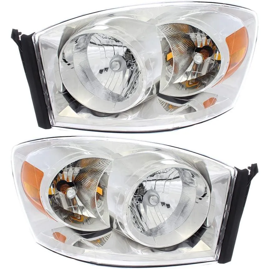 【並行輸入品】Gold Shrine For Dodge Ram R1500 Mega Cab / R2500 / R3500 Headlight 2