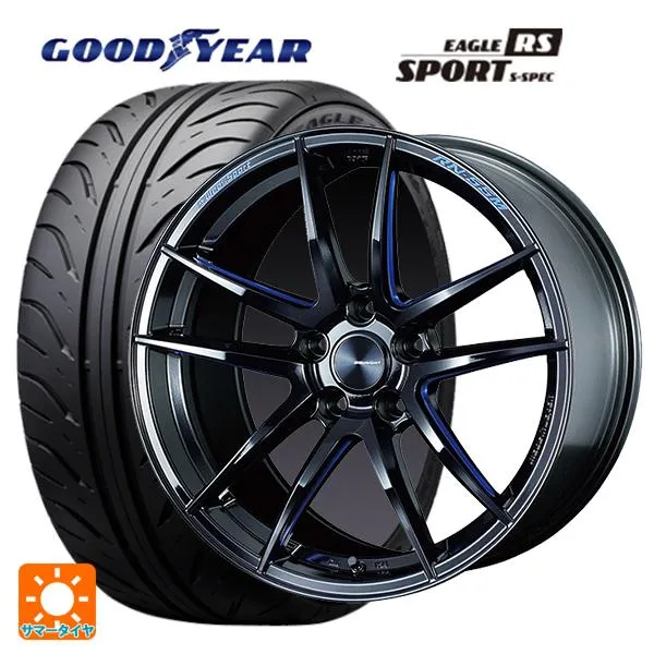 送料無料 サマータイヤホイールセット 225/40R18 88W グッドイヤー イーグル RS スポーツ S-スペック ウェッズ ウェッズスポーツ R