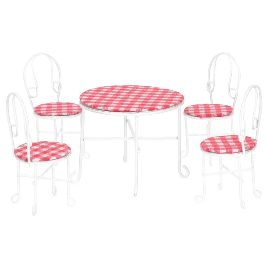 Toddmomy 12 Scale Small House Accessories, 5pcs Miniature Garden Patio Furniture for ' Play and Doll Decor