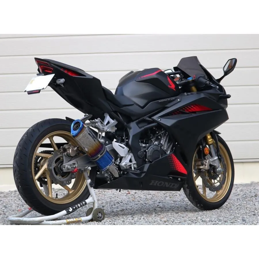 WR’S ダブルアールズ 【JMCA認証】SS-OVAL SHORT_LINE フルエキゾーストマフラー サイレンサータイプ：焼き色チタン CBR250RR HONDA ホンダ マフラー