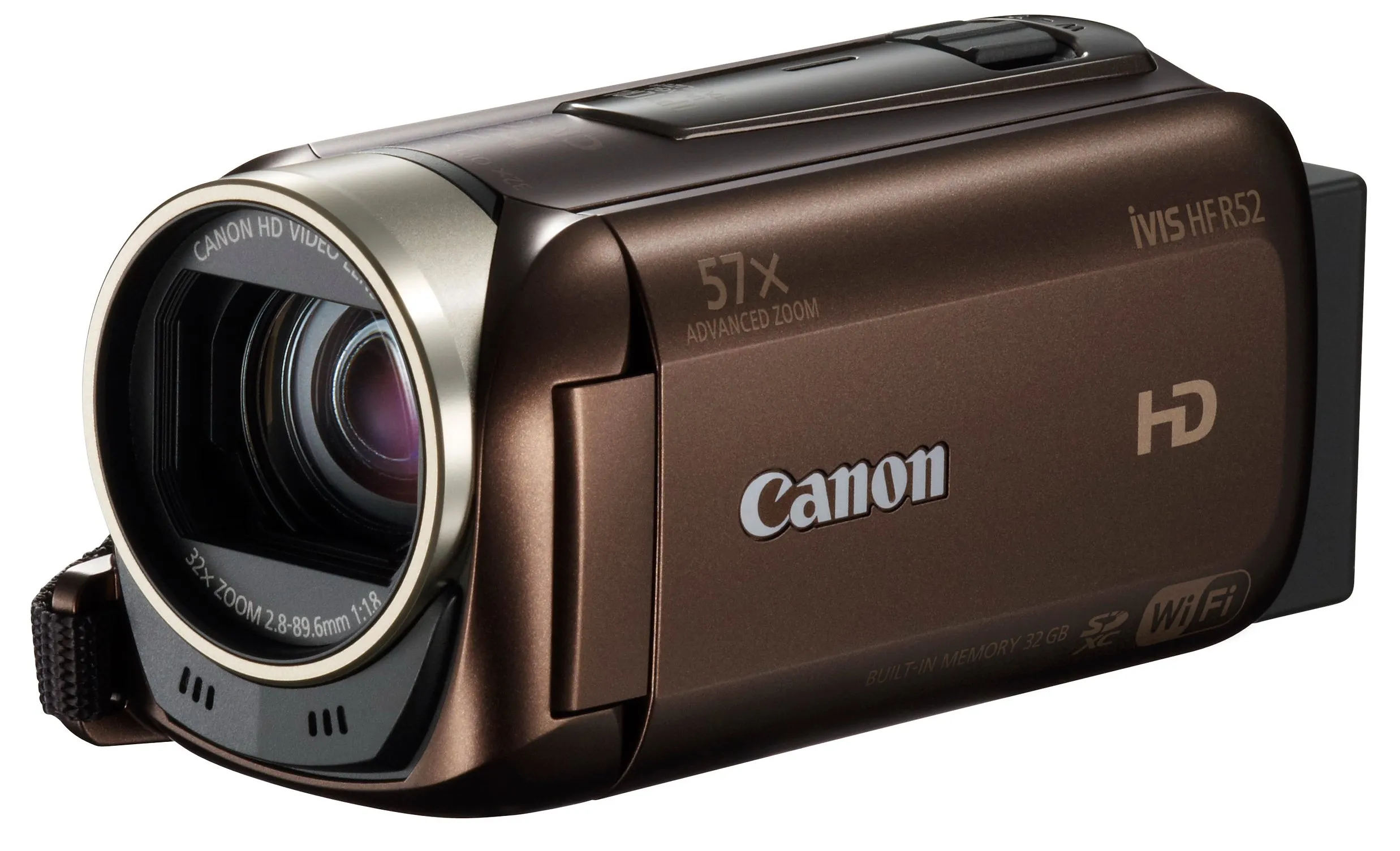 【中古】【非常に良い】Canon デジタルビデオカメラ iVIS HF R52 ブラウン 光学32倍ズーム IVISHFR52BR