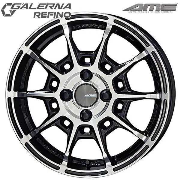 共豊 ガレルナ レフィーノ 16インチ 6.5J 4H100 +43 ブラックポリッシュ アルミホイール単品 4本セット 送料無料