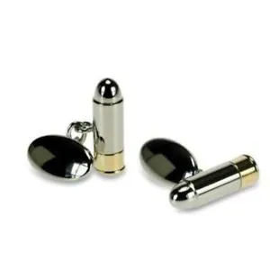 【送料無料】メンズアクセサリ― チェーンカフリンクスbullet cufflinks with chain