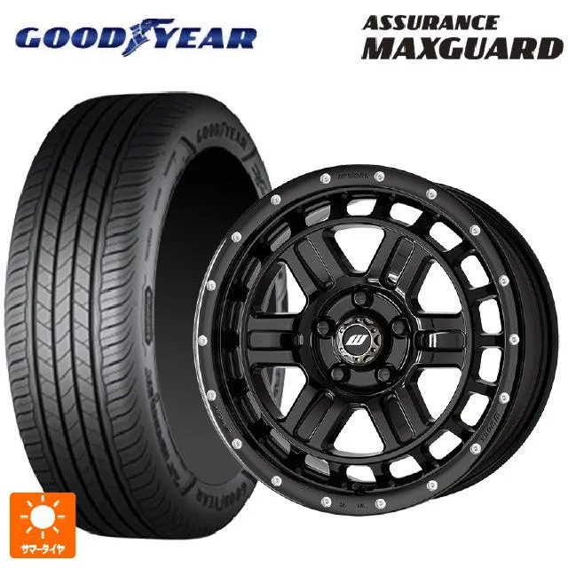 送料無料 サマータイヤホイールセット 225/55R17 97V グッドイヤー アシュアランス マックスガード ワーク クラッグ ティーグラビック2