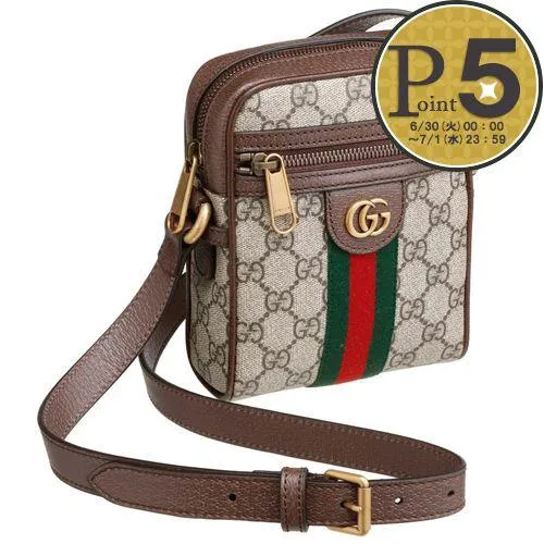【並行輸入品】 グッチ ショルダーバッグ 【OPHIDIA】 598127 96IWT ブラウン系(8745 B EB/N ACERO/VRV) GUCCI