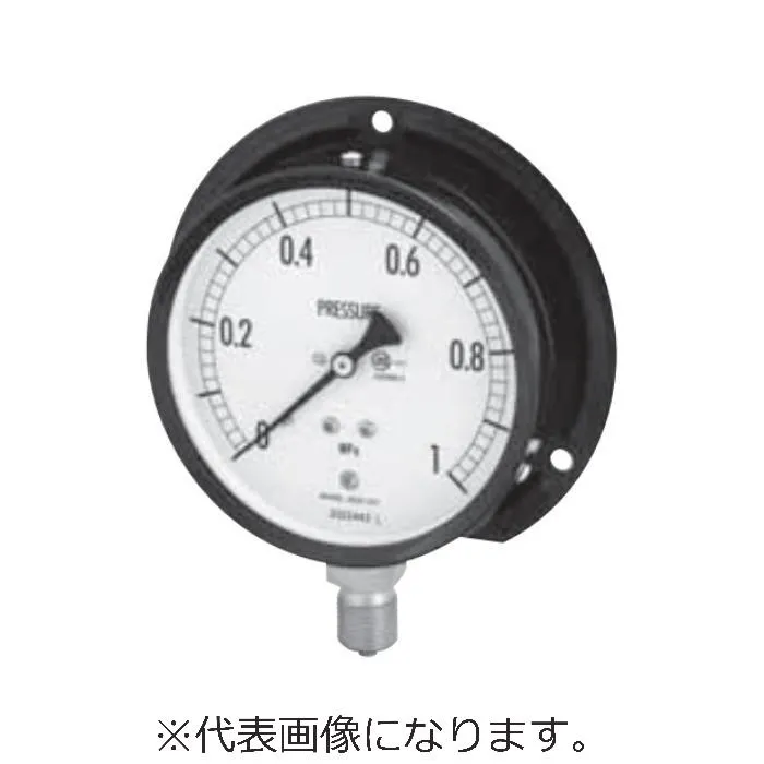 長野計器 普通形真空計（立形B枠（取付穴）、φ60、-0.1～0MPa） ( AA10-273X-0.1MPA )