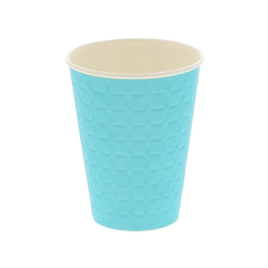エンボス紙コップ 340ml(13オンス) 1,000個 モデレカップ13oz ターコイズ ※沖縄・離島 送料別途 MDC-015