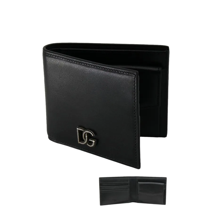 ドルチェ＆ガッバーナ DOLCE&GABBANA テンペスタ カーフスキン ウォレット BP3102AU99480999 ドルガバ 二つ折り 小銭入れ付財布 ブラック メンズ