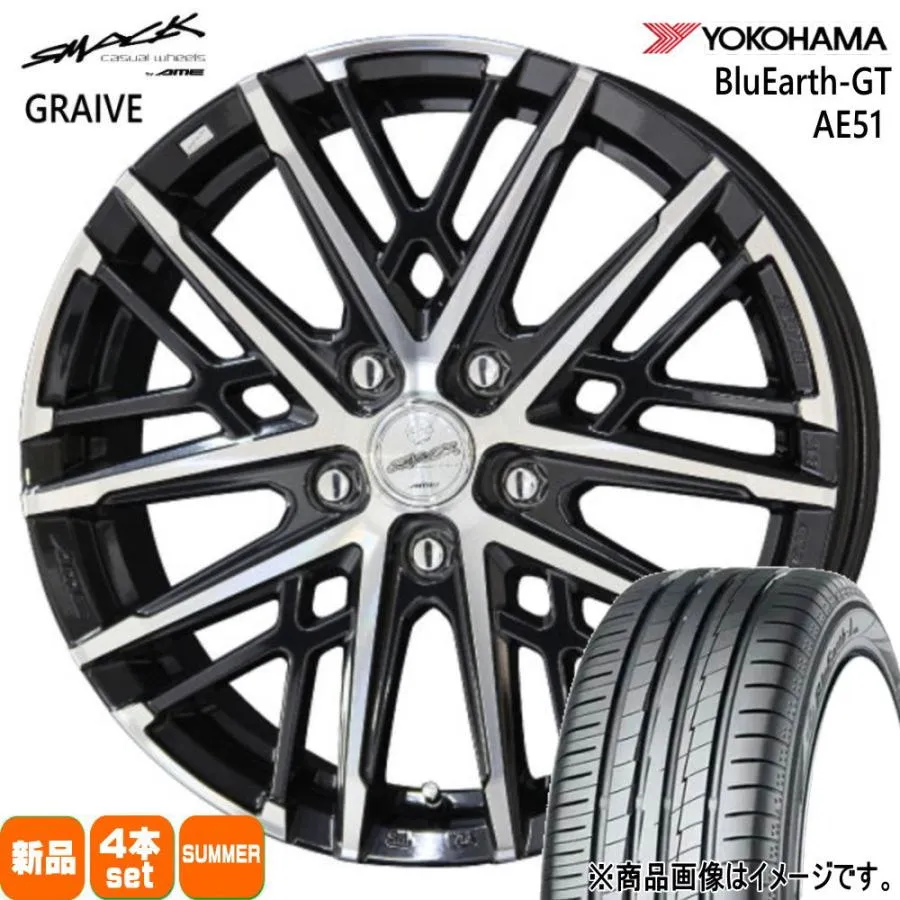 レガシィB4 GM9 GR9  ヨコハマ 225/50R17 98W XL BluEarth-GT AE51 夏用 サマータイヤ SMACK GRAIVE