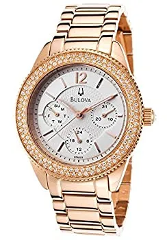 【中古】【輸入品・未使用】ブローバ Bulova Women 97N101 Multi-Function Crystal Bracelet Watch [並行輸入品]