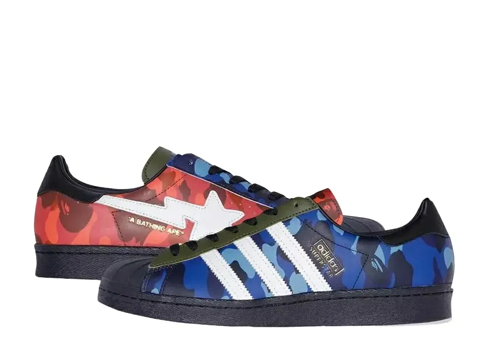【今だけ500円割引クーポンあり!!】adidas アベイシングエイプ × アディダス スーパースター80s マルチ アディダス GZ8982 メンズ スニーカー ランニングシューズ 21SN-GZ8982