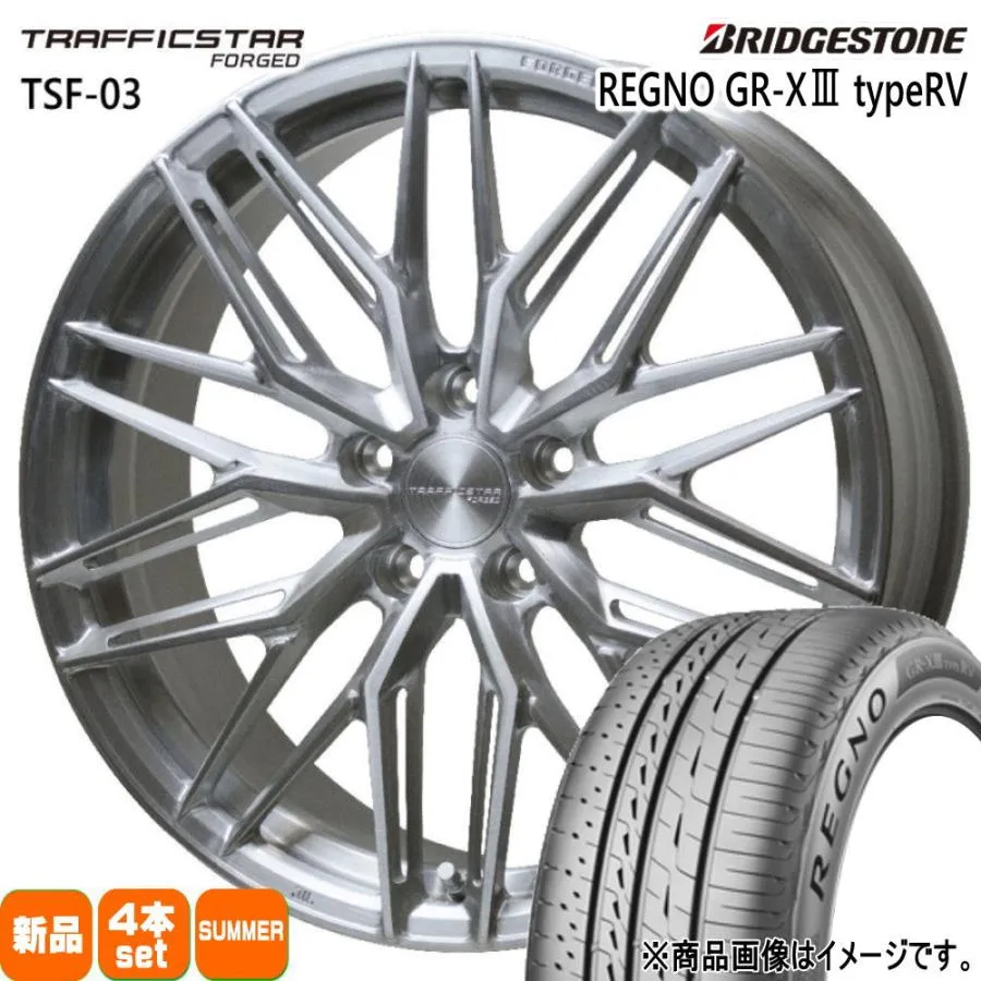 RX-8 アテンザ エスティマ  ブリヂストン 225/45R19 96W XL REGNO GR-X3 type RV 夏用 サマータイヤ TRAFFICSTAR FORGED TSF-03