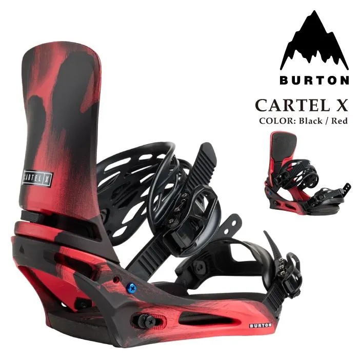日本正規品 スノーボード ビンディング バートン BURTON MENS CARTEL X Re:Flex Black Red カーテル エックス リフレックス バインディング メンズ 25-26