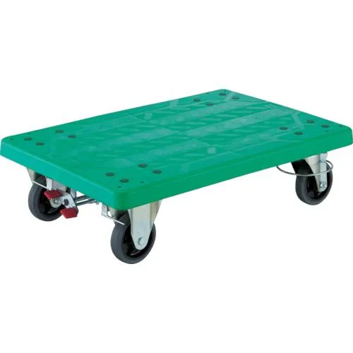 TRUSCO ( トラスコ中山 ) 樹脂製平台車 グランカート 自在2輪・固定2輪リングストッパー付 均等荷重300kg ( TP-815JKRS-4 )