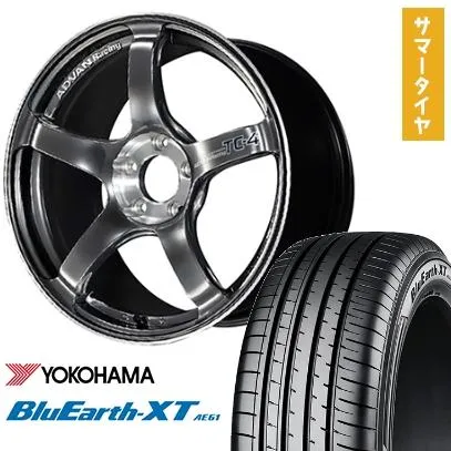 225/50R18 夏タイヤ ホイール４本セット (5/114車用) YOKOHAMA ブルーアース XT AE61 ヨコハマ アドバンレーシング TC4 SE 18インチ