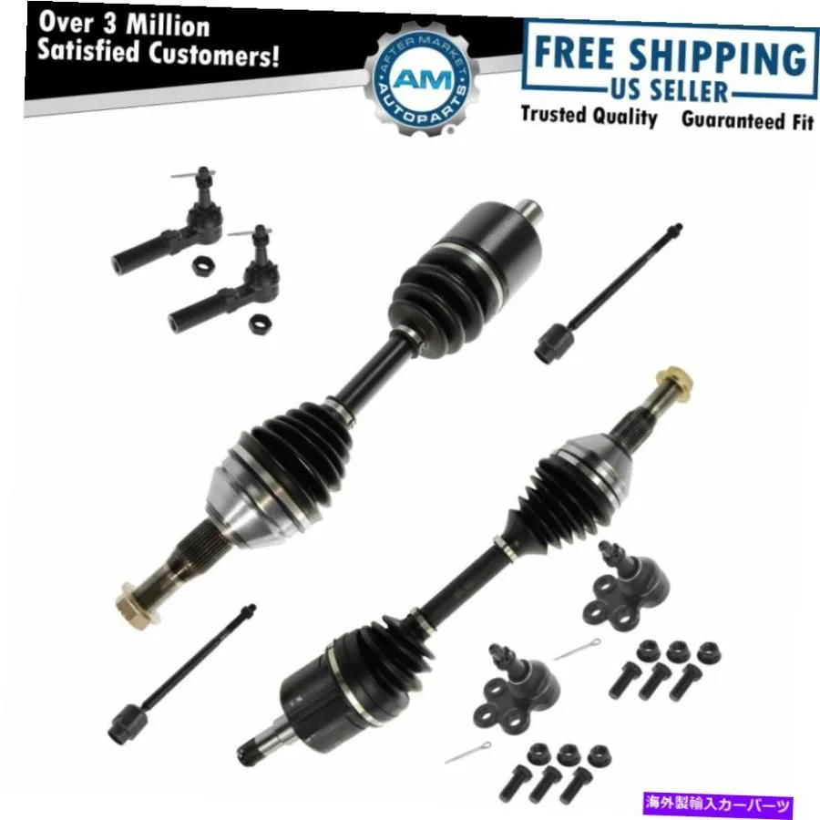 Steering Shaft CV車軸シャフトシェビーポンティアックビュイック用の内側外側タイロッド下ボールジョイントキット CV Axle Shaft Inner Outer Tie Ro