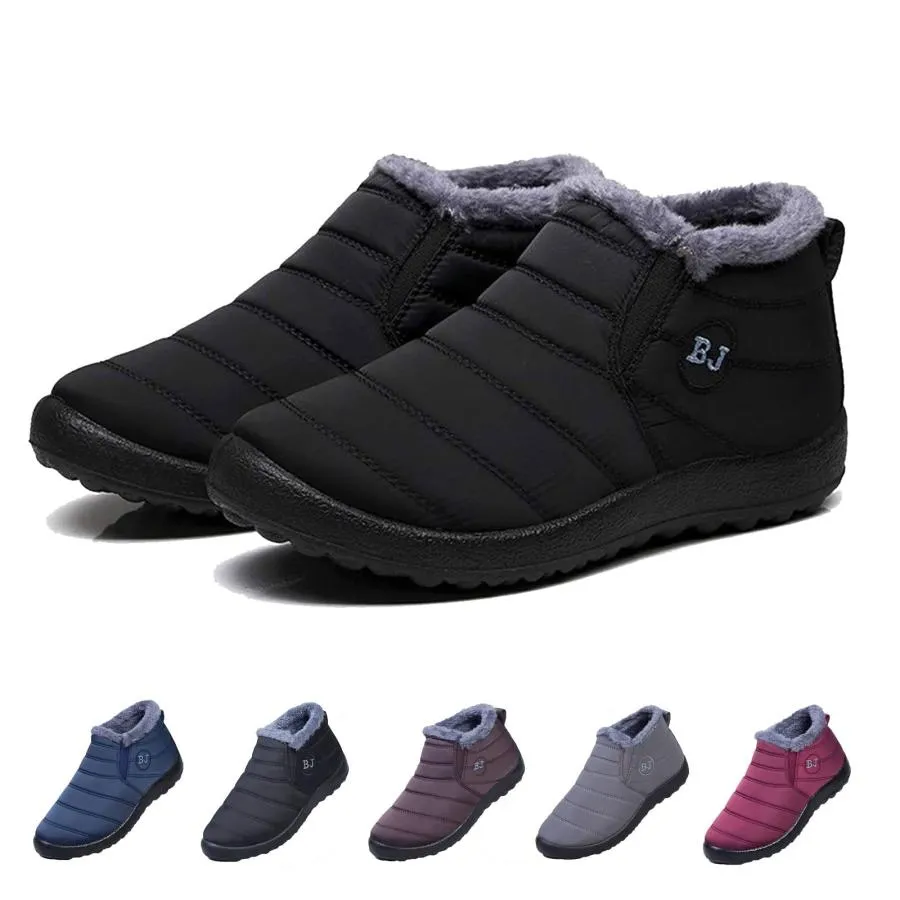 【並行輸入品】Boojoy Winter Boots, Winter Warm Anti slip Ankle Booties, Waterp