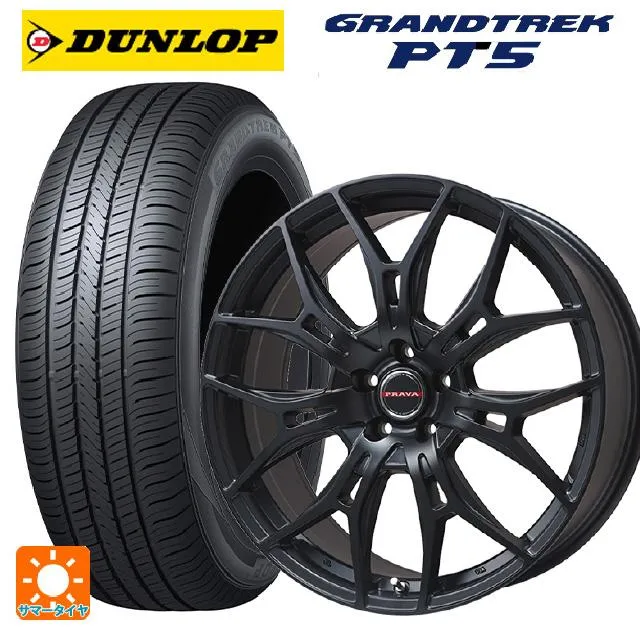 送料無料 サマータイヤホイール 4本セット 225/55R19 99V ダンロップ グラントレックPT5 ビックウェイ レイシーン プラバ 7M 19