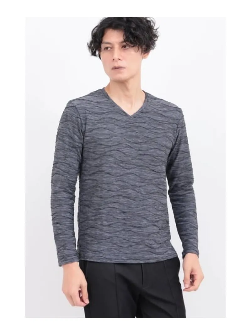 【SALE／30%OFF】TORNADO MART ZERO by TORNADO MART∴ウェーブストームタック天竺Vネック トルネードマート トップス カットソー・Tシャツ ピンク ブラック【RBA_E】【送料無料】