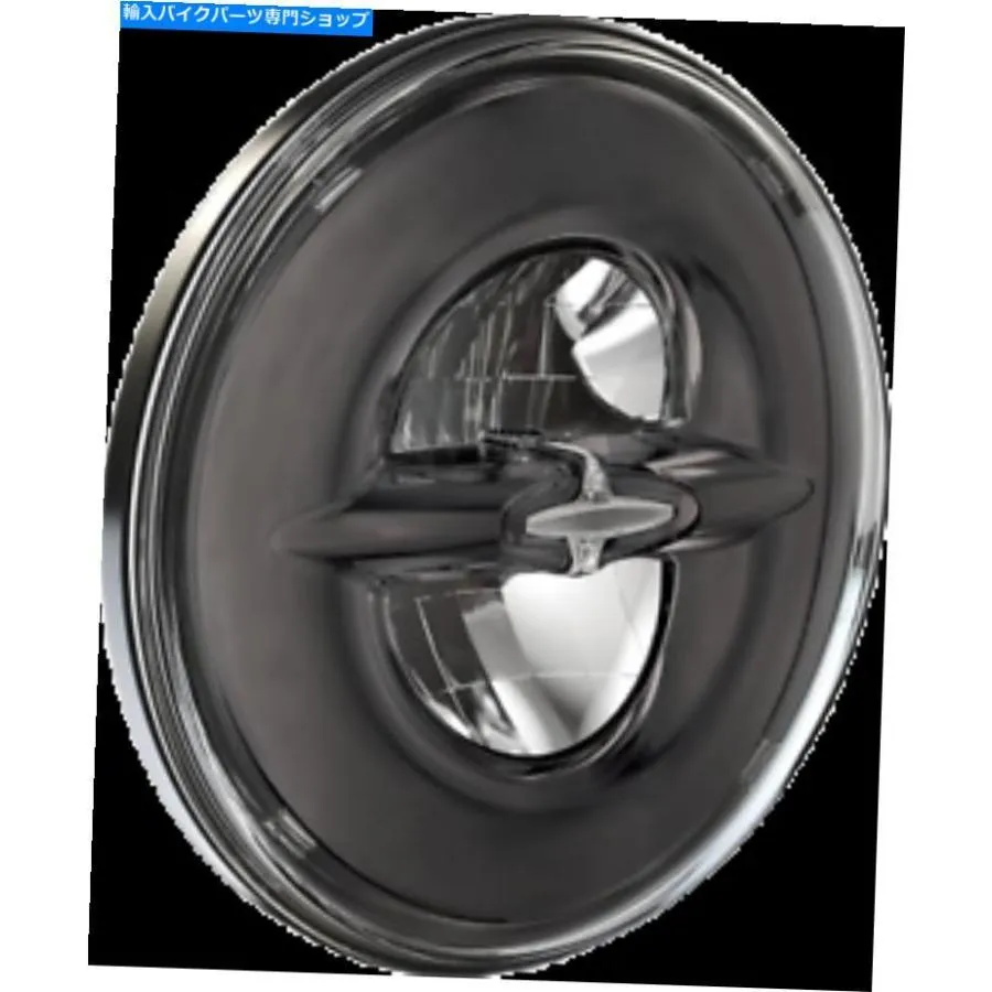 ヘッドライト Drag Specialties Dark Chrome 7 \"84-13ハーレーツーリングのためのフロントLEDヘッドライト Drag Specialties Dark Chrome 7\" Front LE