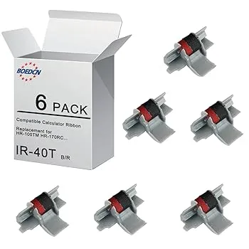 【中古】【未使用】6個パック 互換電卓リボン 交換用 カシオhr-100tm hr-170RC インク IR-40T 電卓インクローラー カシオHR-100TM Canon P23-dhv CP13 シャープ EL-
