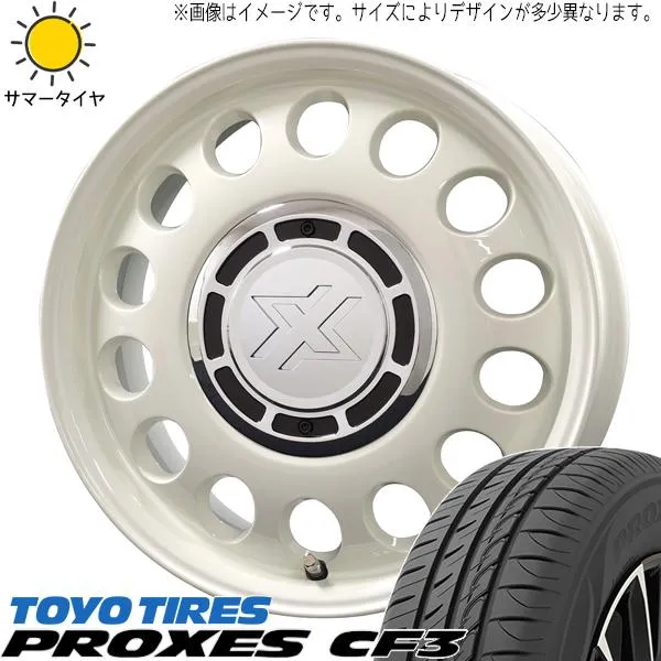 シャトル グレイス 185/60R15 ホイールセット | トーヨー プロクセス CF3 \u0026 スティール 15インチ 4穴100