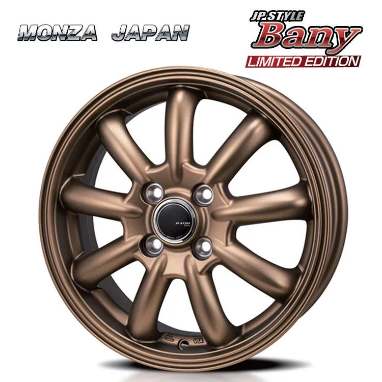 12インチ 4H100 4J 4J+42 4穴 ホイール 【1本単品 新品】 マットブロンズ(MBR) JP STYLE Bany Limited Edition (MBR)
