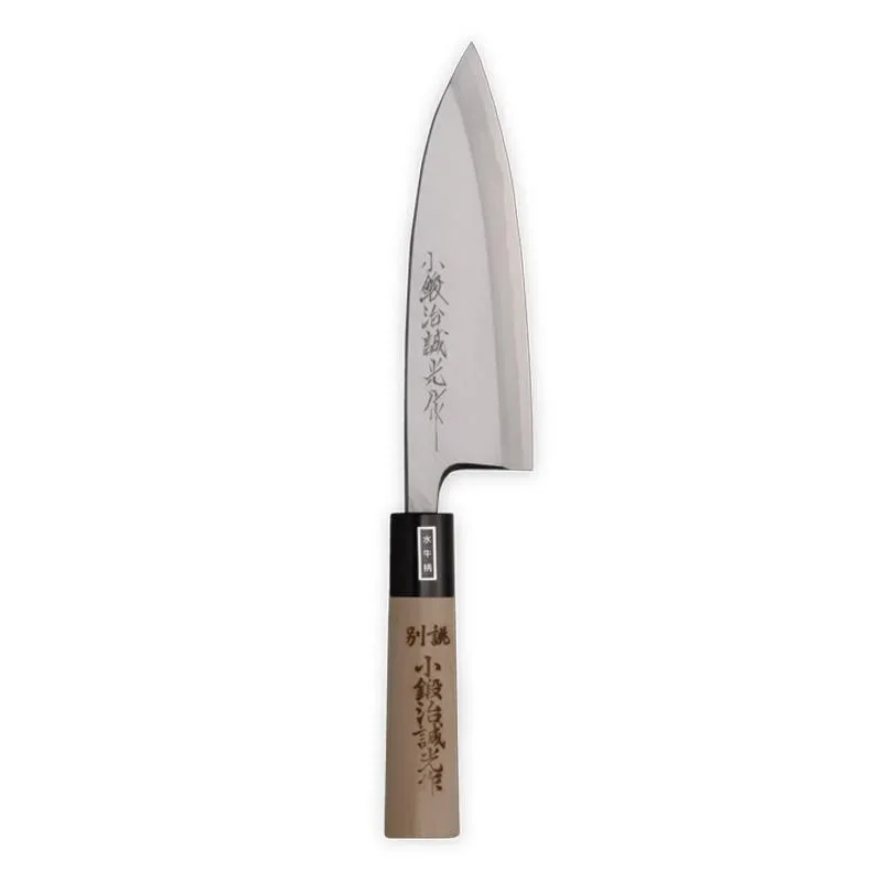 包丁 小鍛治誠光作 白鋼本職用 出刃庖丁 水牛柄付き M403 195mm 三木刃物製作所 三冨D