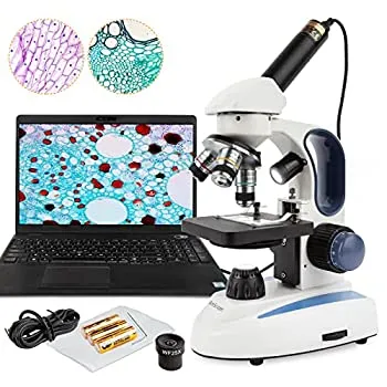 【中古】【輸入品・未使用】AmScope 1.3MP USBデジタルイメージャと40X-1000X生物科学金属ガラス学生顕微鏡