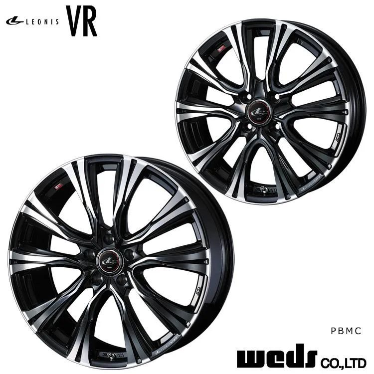 17インチ 5H100 7J 7J+47 5穴 ホイール 【4本セット 新品】  LEONIS VR (PBMC) 送料無料 ウェッズ