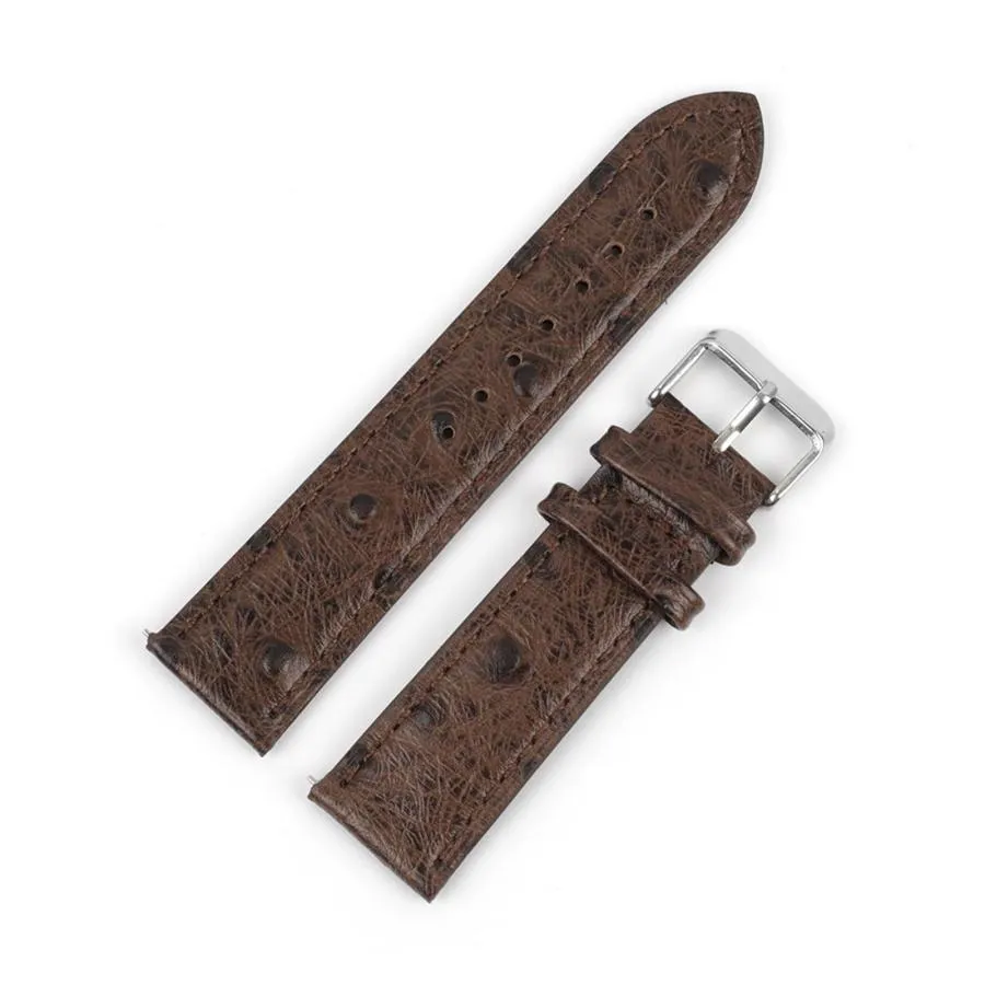 【並行輸入品】 SDFFGHJ Vintage Genuine Leather Watchband 18mm 20mm 22mm Ostrich