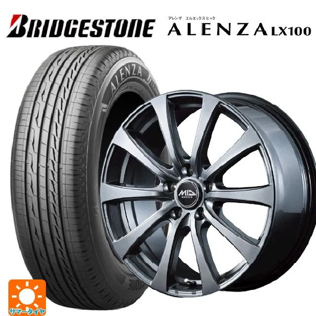 送料無料 サマータイヤホイールセット 215/65R16 98H ブリヂストン アレンザLX100 正規品 # エムアイディー MIDホイール G10