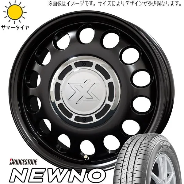 NBOX タント アルト スペーシア 165/55R15 ホイールセット | ブリヂストン ニューノ \u0026 スティール 15インチ 4穴100