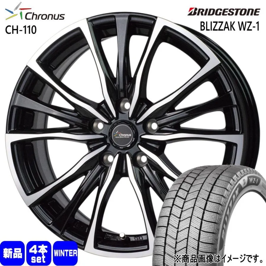 GN系 アウトランダー  ブリヂストン 255/45R20 105Q XL BLIZZAK WZ-1 冬用 スタッドレスタイヤ Chronus CH-110 20インチ