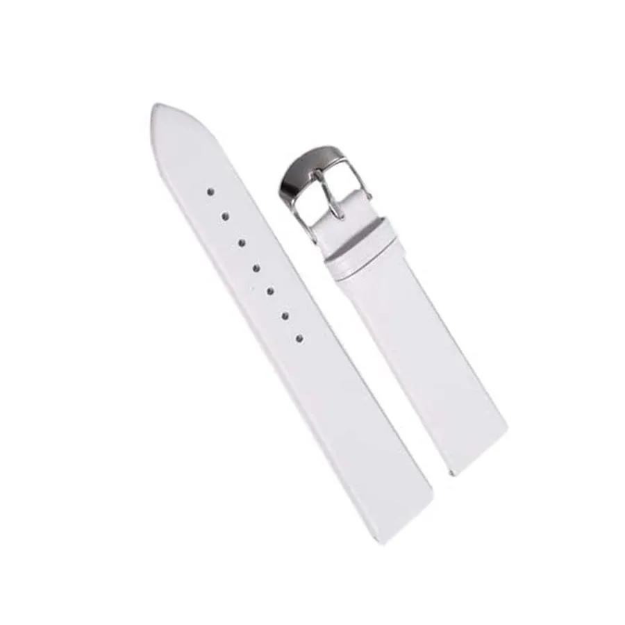 KBUYS 腕時計ベルト 本革 交換バンド 幅12-22mm ピンバックル ホワイト メンズ レディース