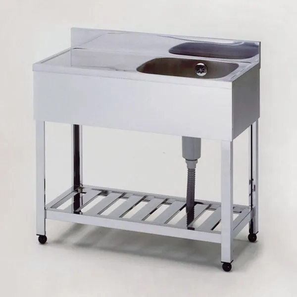 【メーカー在庫あり】 エスコ ESCO 900x450x890mm 一槽水切シンク(左水槽/SUS430 000012331094 JP店