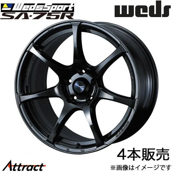 ウェッズスポーツ SA75R 86 ZN6 18インチ アルミホイール 4本 ハイパーブラッククリアII 0074035 WEDS WedsSport SA75R