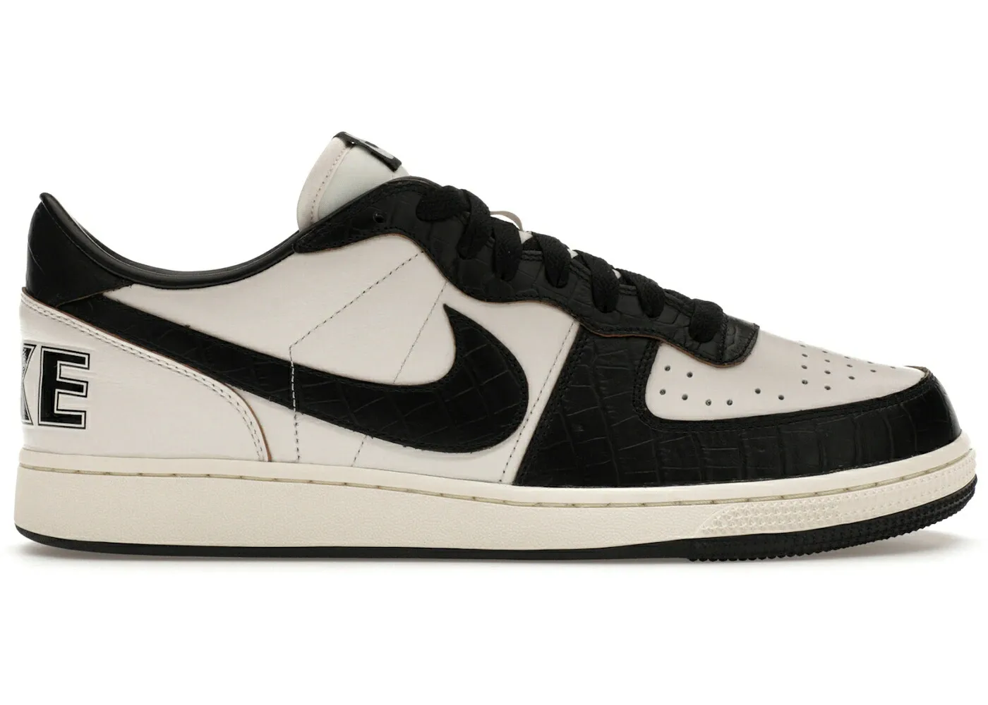 ナイキ ターミネーター 黒色 ブラック スニーカー メンズ NIKE TERMINATOR LOW PRM BLACK CROC / PHANTOM BLACK COCONUT MILK