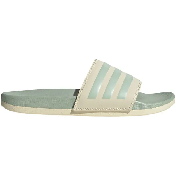 adidas アディダス レディース スニーカー  【adidas Adilette Comfort Slides Wonder White Linen Green Met. (Women)】  サイズ US_5(22.0cm) Wonder White/Linen Green Met./Linen Green Met.