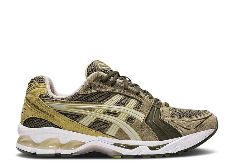 【 ASICS GEL KAYANO 14 MANTLE GREEN / MANTLE GREEN OYSTER GREY 】 緑 グリーン 灰色 グレー スニーカー メンズ アシックス