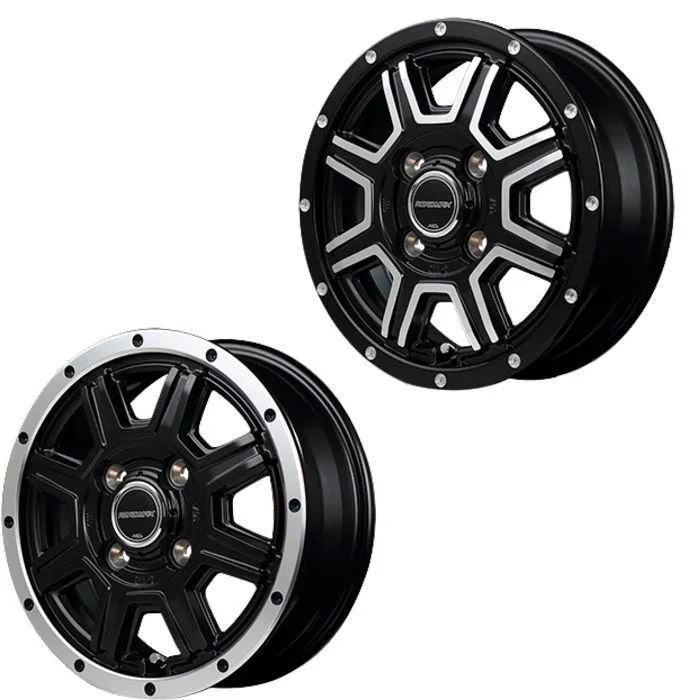 165/55R14 ロードマックス WF-8 セミグロスブラック 14インチ 4穴 100 4.5J サマータイヤ ホイール4本セット