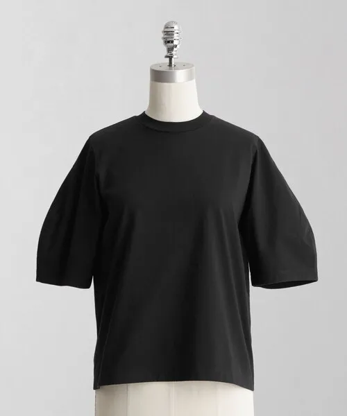tシャツ 「LOEFF」コットン クレセントスリーブ Tシャツ レディース